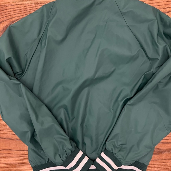 Vintage 80s Green Bay Packers NFL Active Generation Satin Snap Bomber Jacket - Picture 2 of 7